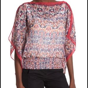 MAX STUDIO Printed Flutter Sleeve Blouse